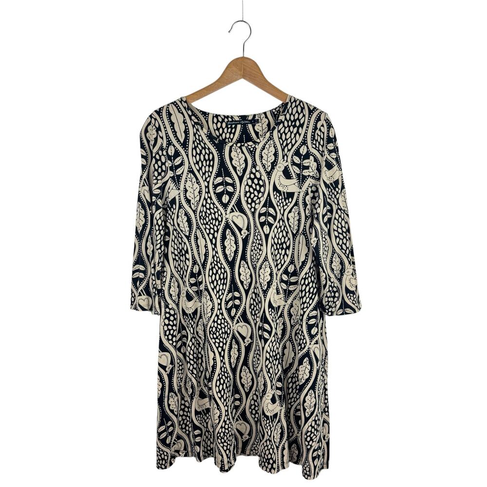 Gudrun Sjödén Bird & Leaf Print Swing Dress - Picture 1 of 7